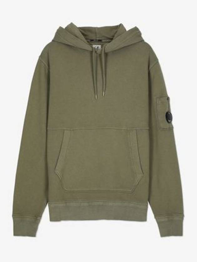 Lens Wappen Cotton Fleece Hoodie Bronze Green - CP COMPANY - BALAAN 2