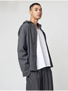 Hooded Long Sleeve Shirt Melange Grey - ATHPLATFORM - BALAAN 1