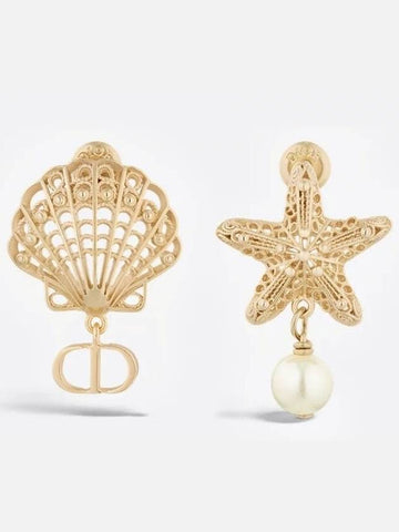 Dior Cabinet de Curiosites Earrings Gold Finish - DIOR - BALAAN 1