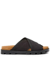 Brutus Textile Cross Strap Sandals Black - CAMPER - BALAAN 2