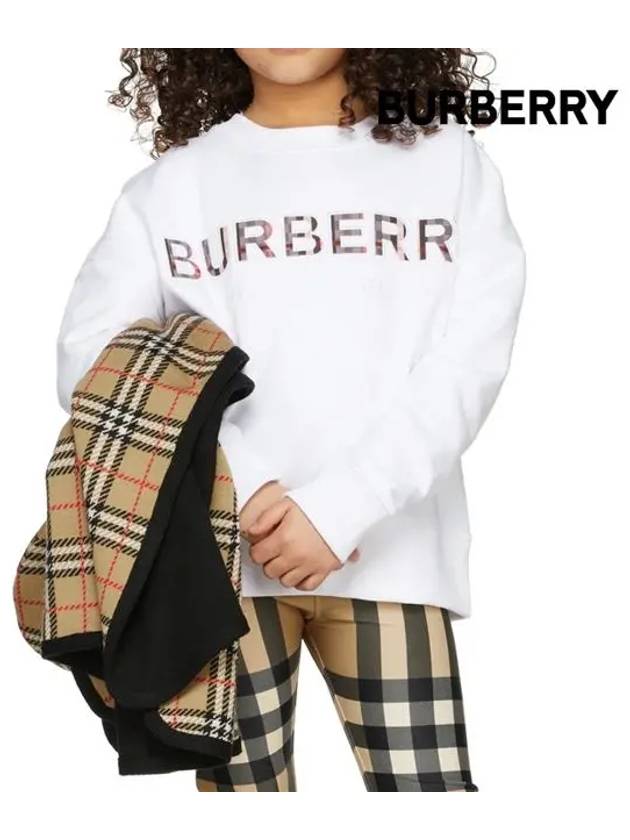 Kids Embroidery Logo Cotton Sweatshirt White 8047437 6Y 8Y - BURBERRY - BALAAN 6