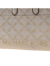 Gigi Large Empire Logo Jacquard Tote Bag Pale Gold Natural - MICHAEL KORS - BALAAN 7