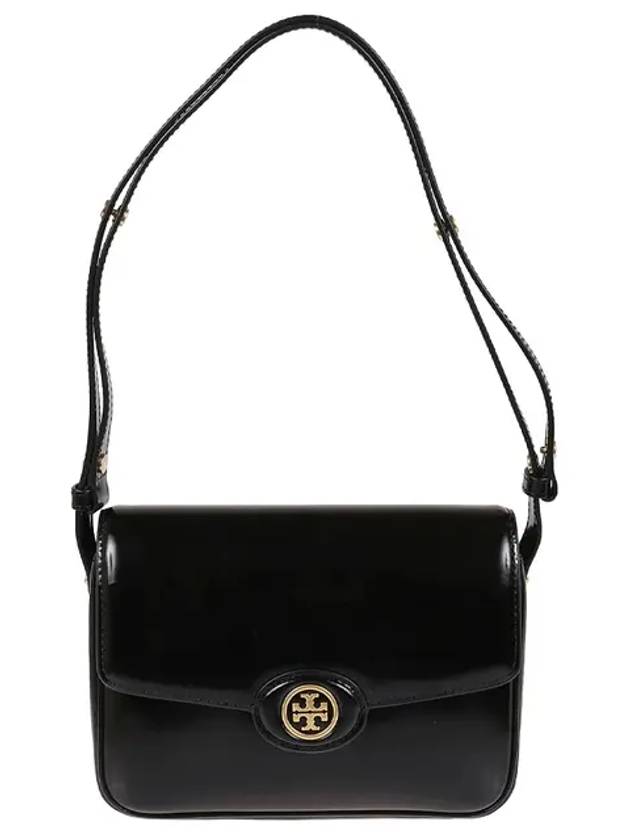 Robinson Spazzolato Convertible Logo Shoulder Bag Black - TORY BURCH - BALAAN 2