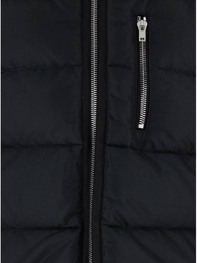 Black Cropped Hooded Down Jacket With Zip In Tech Fabric Man - RICK OWENS - BALAAN 3