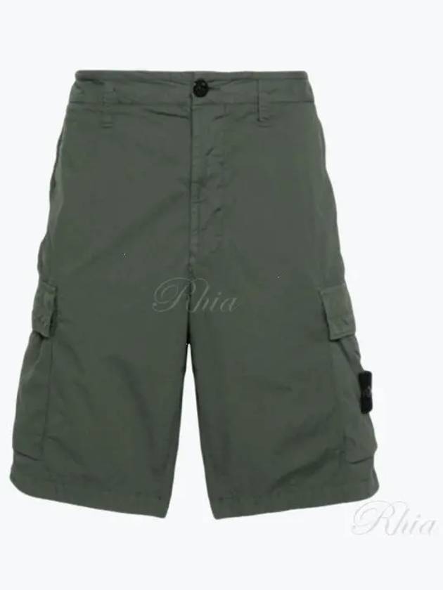 Light Stretch Cotton Bermuda Shorts Dark Green - STONE ISLAND - BALAAN 2