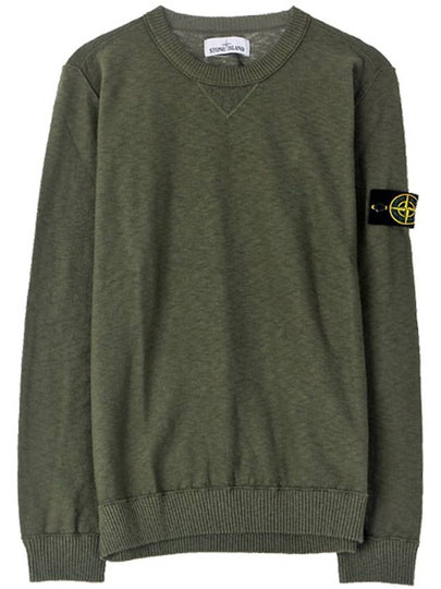 Wappen Patch Crew Neck Cotton Knit Top Khaki - STONE ISLAND - BALAAN 2