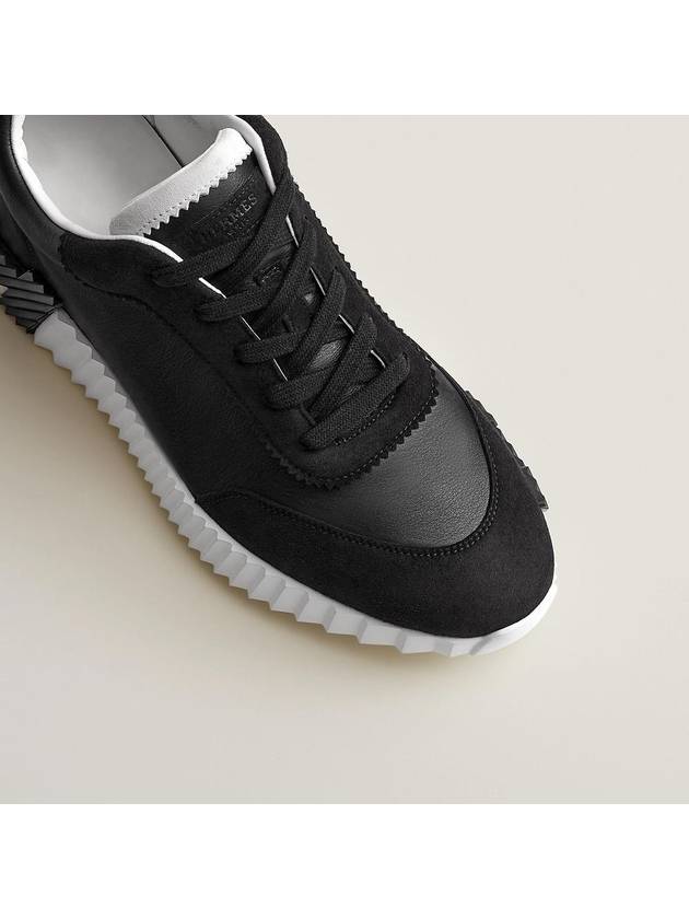 Bouncing Leather Low Top Sneakers Noir - HERMES - BALAAN 7