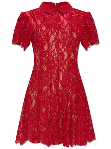 Self Portrait Lace Dress, Women's, Red - SELF PORTRAIT - BALAAN 1