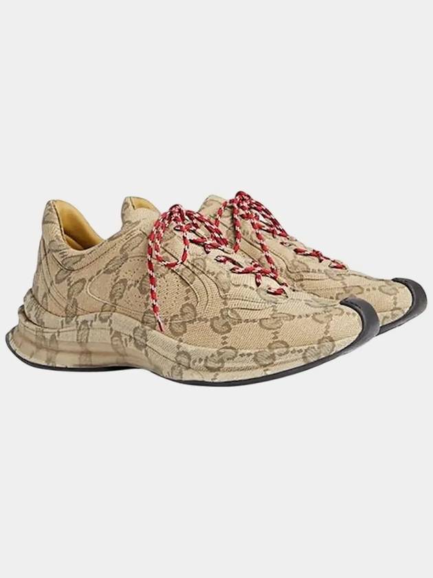 Run Interlocking G Brogue Leather Low Top Sneaker Beige - GUCCI - BALAAN 7