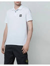 Pique Stretch Cotton Short Sleeve Polo Shirt White - STONE ISLAND - BALAAN 2