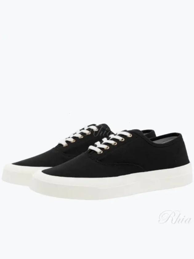 Canvas Lace Sneakers CU04706WW9000 BK - MAISON KITSUNE - BALAAN 1