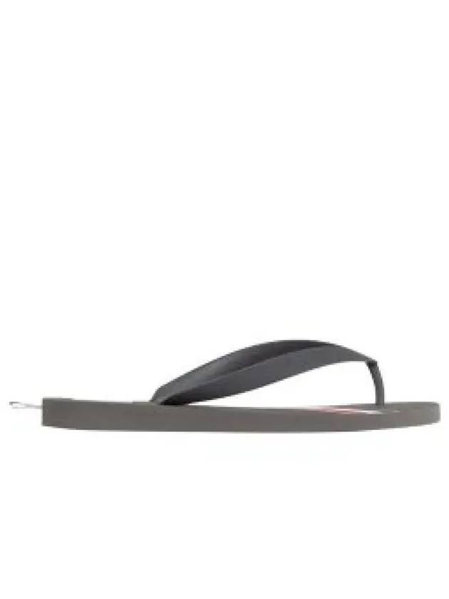 Signature Stripe Rubber Flip Flops Grey - THOM BROWNE - BALAAN 2