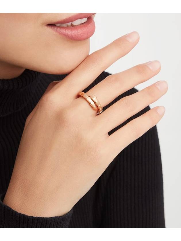 Serpenti Viper 1 Coil Ring Rose Gold 358640 - BVLGARI - BALAAN 6