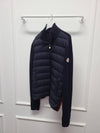 Navy high neck wappen logo knit zip up L - MONCLER - BALAAN 3