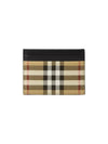 SANDON Vintage Check Card Wallet Beige - BURBERRY - BALAAN 3