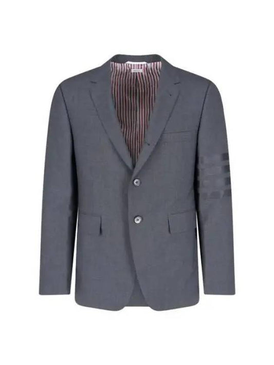 Plain Weave Suiting 4 Bar Classic Sport Jacket Dark Grey - THOM BROWNE - BALAAN 2