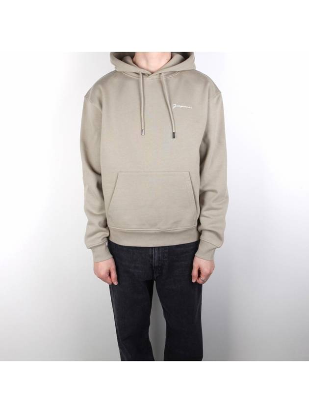 Le Brode Logo Cotton Hoodie Light Khaki - JACQUEMUS - BALAAN 2