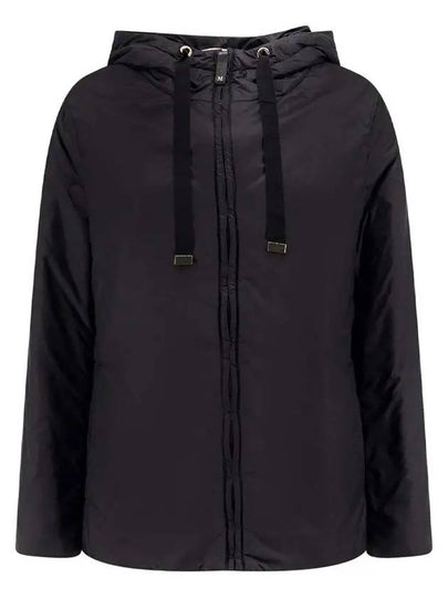 Drawstring Zip-Up Hoodie Black - MAX MARA - BALAAN 2