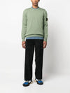 Logo Patch Knit Top Sage Green - STONE ISLAND - BALAAN 6