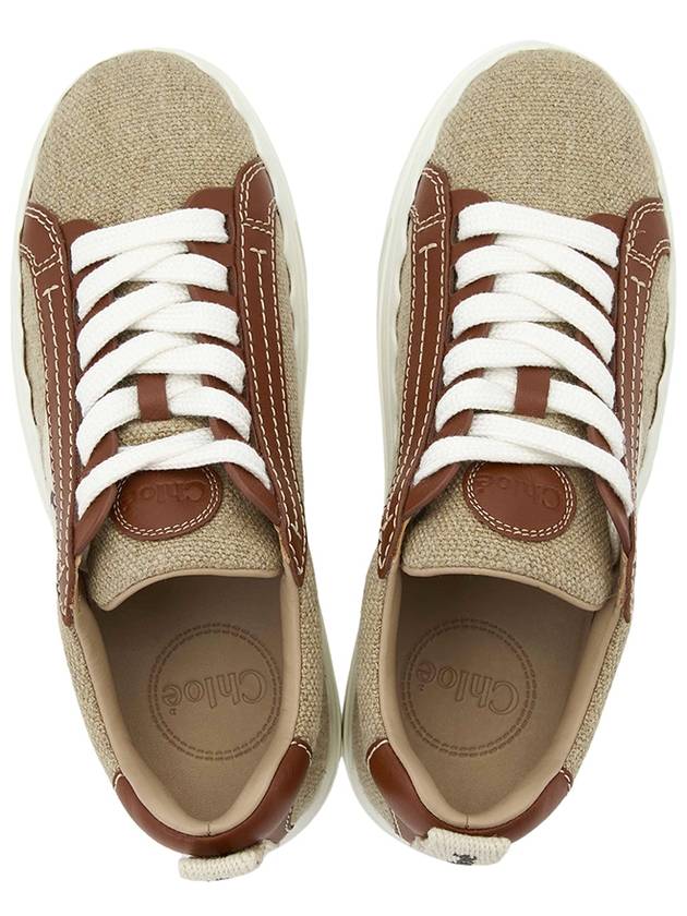 Lauren Leather Converse Low Top Sneakers Brown - CHLOE - BALAAN 3