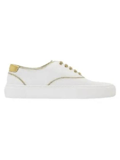 Venice Leather Low Top Sneakers White Gold - SAINT LAURENT - BALAAN 2