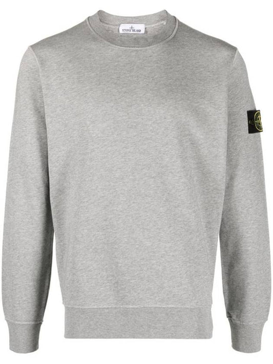Wappen Patch Garment Dyed Sweatshirt Grey - STONE ISLAND - BALAAN 1