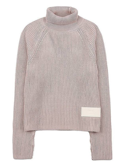 Cotton Wool Blend Turtleneck Rose - AMI - BALAAN 2