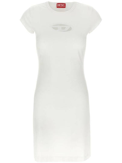 Women's D Angel Logo Cutout Short Dress White - DIESEL - BALAAN 2