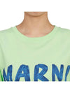 Logo Long Sleeve T-Shirt Green - MARNI - BALAAN 7