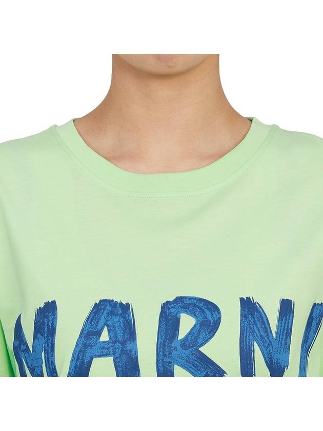 Logo Long Sleeve T-Shirt Green - MARNI - BALAAN 9