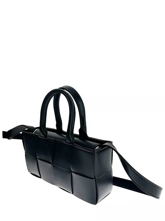 East West Arco Mini Tote Bag Black - BOTTEGA VENETA - BALAAN 4