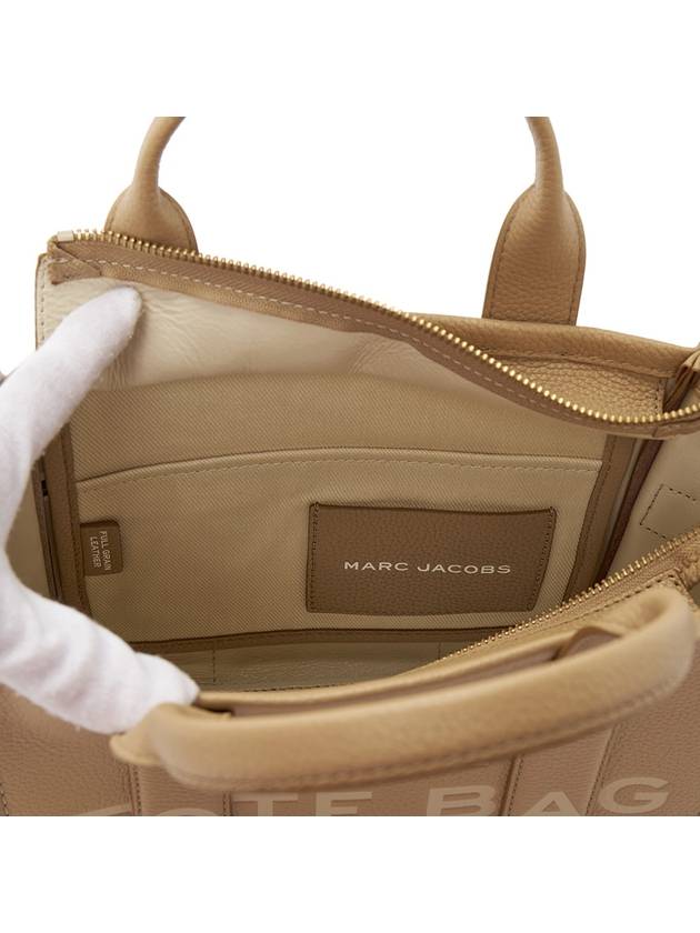 Small Leather Tote Bag Beige - MARC JACOBS - BALAAN 9