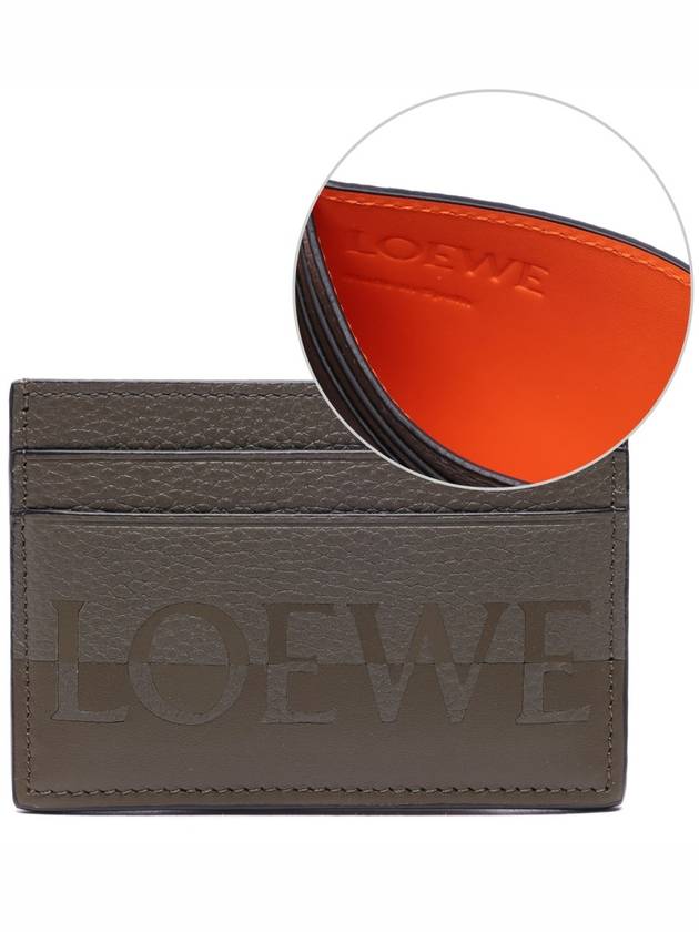 Signature Plain Calfskin Card Wallet Khaki - LOEWE - BALAAN 2