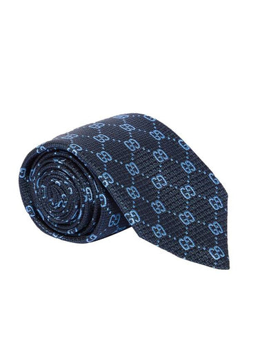 GG Silk Jacquard Tie Blue - GUCCI - BALAAN 1