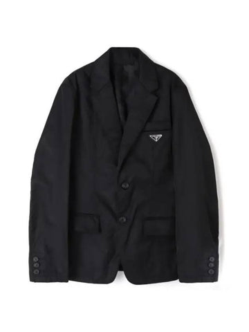 Re-Nylon Single Jacket Black - PRADA - BALAAN 1