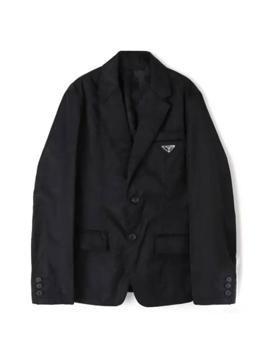 Re-Nylon Single Jacket Black - PRADA - BALAAN 1