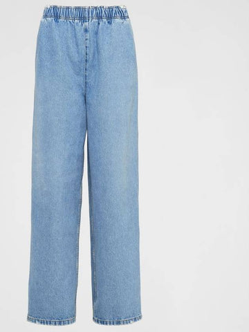 wide denim jeans - PRADA - BALAAN 1