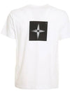 Stencil Two Logo Short Sleeve T-Shirt White - STONE ISLAND - BALAAN 4