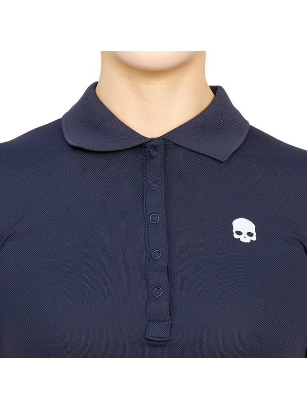 Women's Golf Picket Logo Short Sleeve PK Shirt Navy - HYDROGEN - BALAAN 7