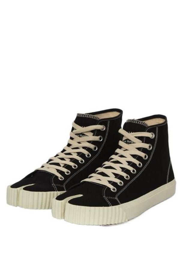 Tabi Split Toe High Top Sneakers Black - MAISON MARGIELA - BALAAN 3