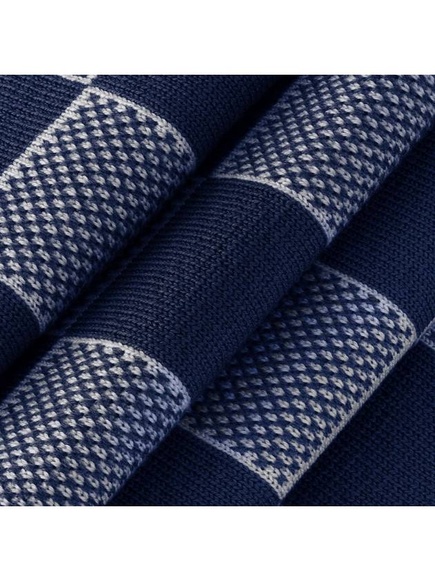 Damier Heritage Scarf Navy Blue - LOUIS VUITTON - BALAAN 4