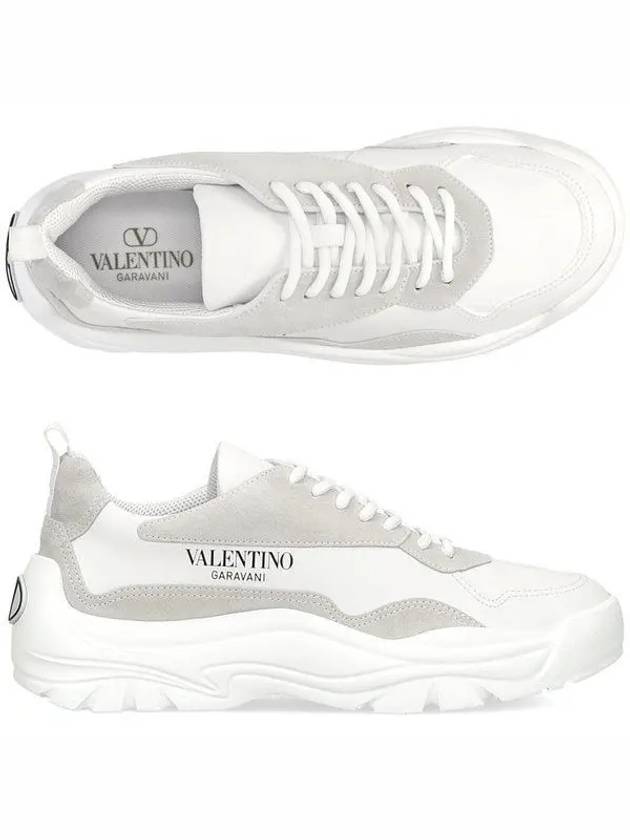 Gum Boy Leather Suede Low Top Sneakers White - VALENTINO - BALAAN 2