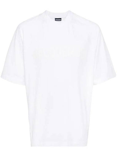 Le Typo Cotton Short Sleeve T-shirt White - JACQUEMUS - BALAAN 1