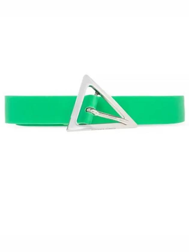 Triangle Buckle Rubber Belt Parakeet - BOTTEGA VENETA - BALAAN 2