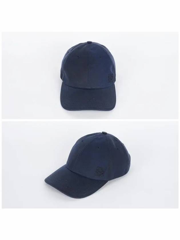 Anagram Embroidery Logo Wax Canvas Ball Cap Navy - LOEWE - BALAAN 3