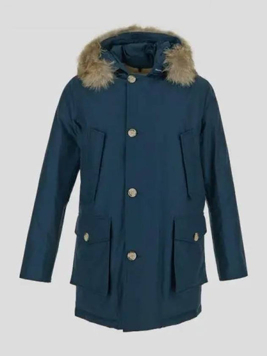 ARCTIC DETACHABLE FUR PARKA CFWOOU0482MRUT0001 MELTON BLUE Arctic detachable fur parka 925772 - WOOLRICH - BALAAN 1