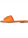 Gancini Leather Slippers Orange - SALVATORE FERRAGAMO - BALAAN 4