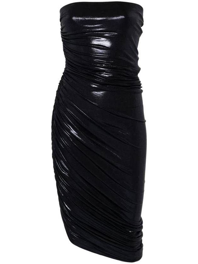 Norma Kamali Diana Lamé Midi Dress - NORMA KAMALI - BALAAN 1