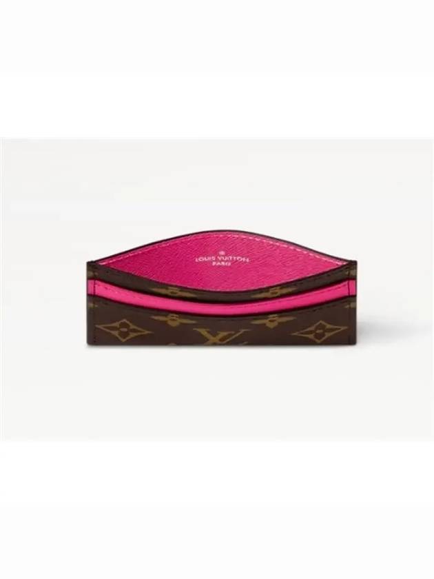 Double Card Wallet Brown Pink - LOUIS VUITTON - BALAAN 4