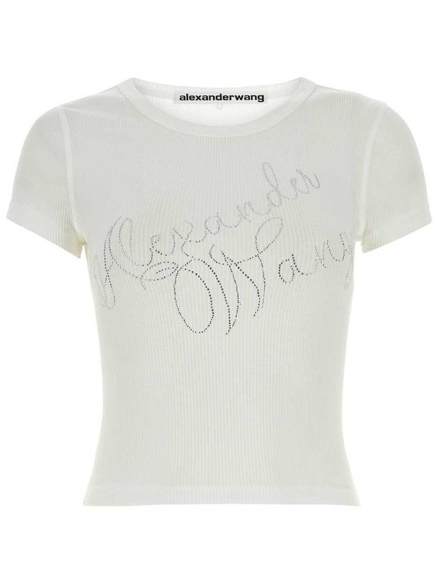 Alexander Wang Rhinestone Logo T-Shirt - ALEXANDER WANG - BALAAN 1